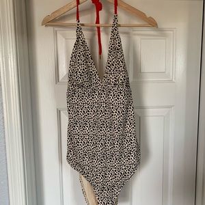 Top shop leopard 1 piece swim suit